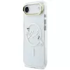 Karl Lagerfeld IML Choupettes KarlScript Logo MagSafe puzdro pre iPhone Air, transparentná