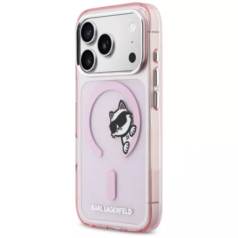 KARL LAGERFELD IML Peekaboo MagSafe puzdro pre Apple iPhone 17 Pro - ružová
