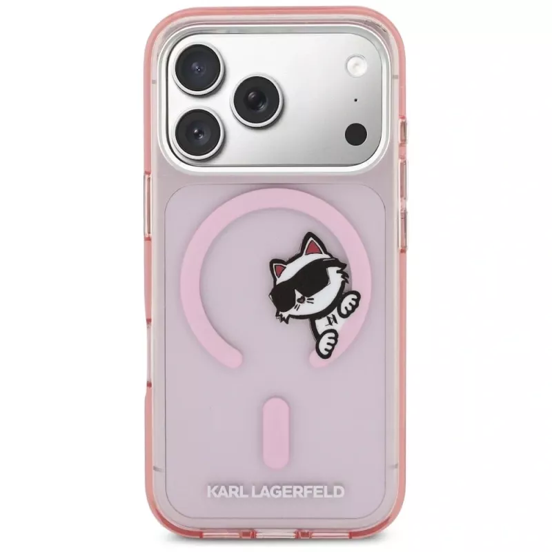 KARL LAGERFELD IML Peekaboo MagSafe puzdro pre Apple iPhone 17 Pro - ružová