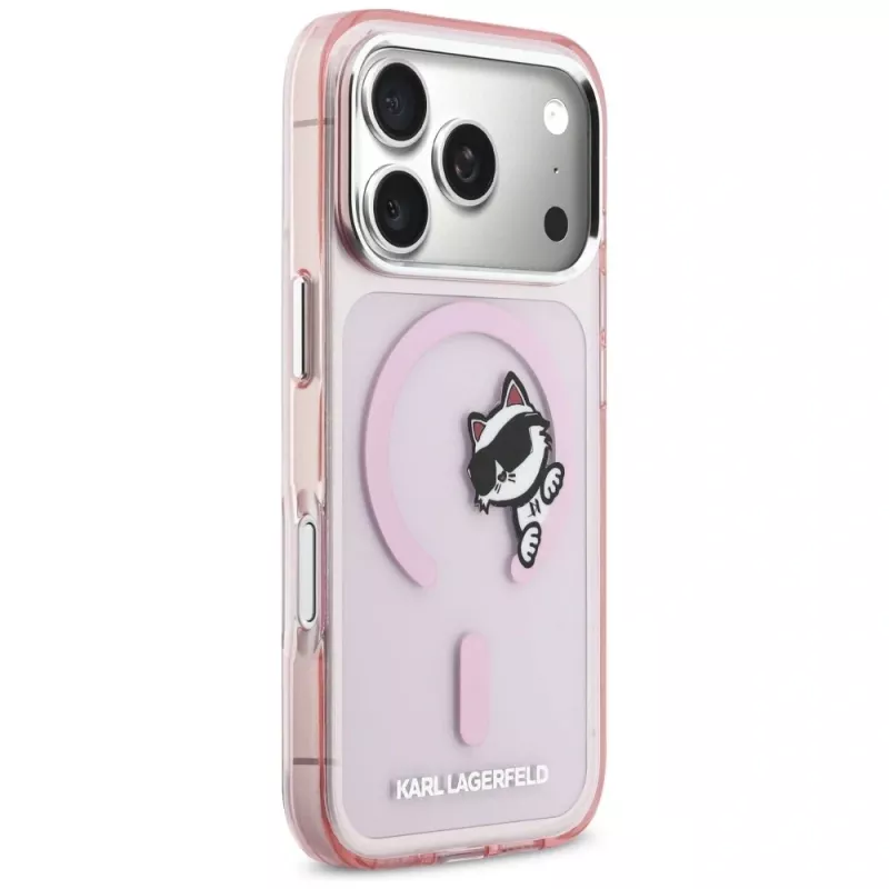 KARL LAGERFELD IML Peekaboo MagSafe puzdro pre Apple iPhone 17 Pro - ružová