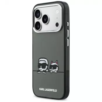KARL LAGERFELD IML Karl & Choupette Peekaboo Logo MagSafe puzdro pre Apple iPhone 17 Pro, čierna