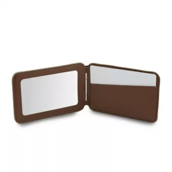 Guess 4G Stand & Mirror MagSafe peňaženka so zrkadlom, hnedá