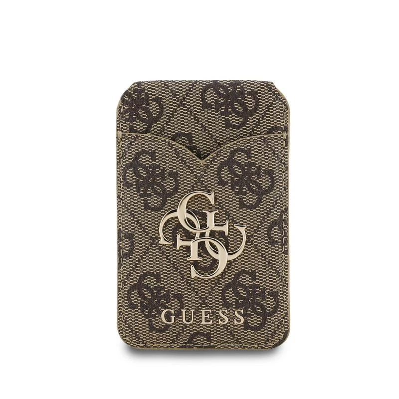 Peňaženka MagSafe Guess 4G Stand & Mirror so zrkadlom, hnedá