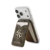Peňaženka MagSafe Guess 4G Stand & Mirror so zrkadlom, hnedá