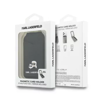 Karl Lagerfeld Stand Mirror MagSafe peňaženka čierna