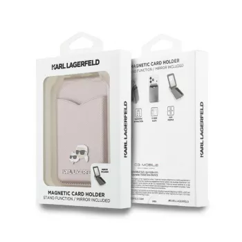 Karl Lagerfeld Stand Mirror MagSafe peňaženka ružová