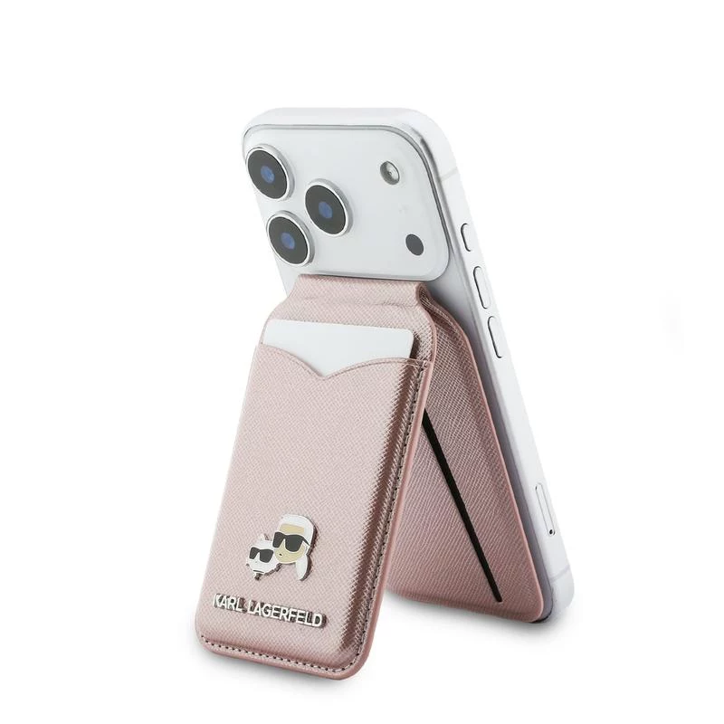 Karl Lagerfeld Stand Mirror MagSafe peňaženka ružová