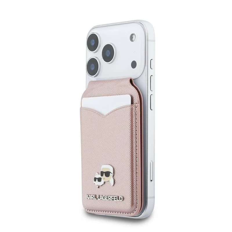 Karl Lagerfeld Stand Mirror MagSafe peňaženka ružová