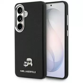 Karl Lagerfeld Saffiano KC Metal Logo MagSafe puzdro pre Samsung Galaxy S26, čierna