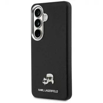 Karl Lagerfeld Saffiano KC Metal Logo MagSafe puzdro pre Samsung Galaxy S26, čierna