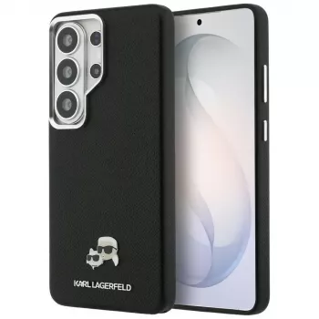 Karl Lagerfeld Saffiano KC Metal Logo MagSafe puzdro pre Samsung Galaxy S26 Ultra čierna