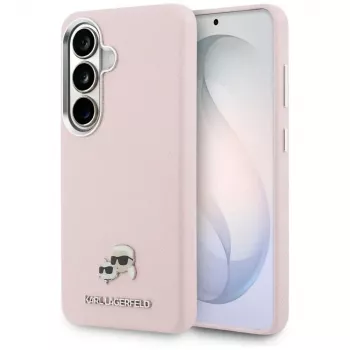 Karl Lagerfeld Saffiano KC MetalLogo MagSafe puzdro pre Samsung Galaxy S26+ ružová