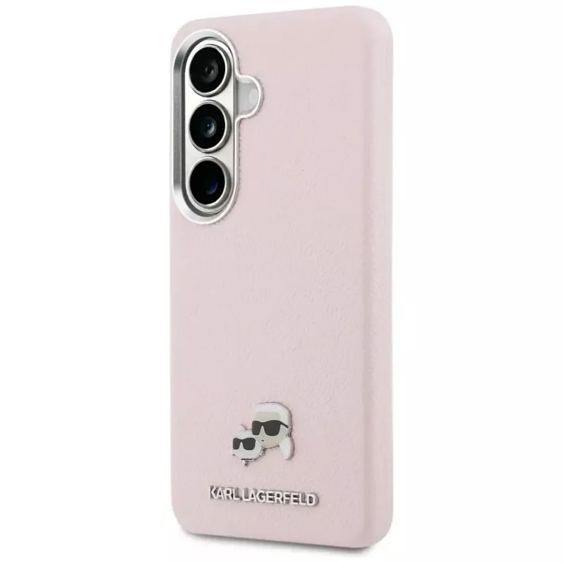 Karl Lagerfeld Saffiano KC MetalLogo MagSafe puzdro pre Samsung Galaxy S26+ ružová