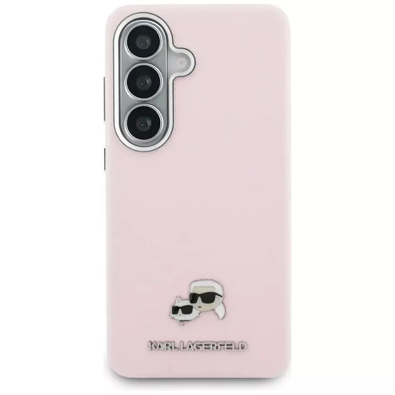 Karl Lagerfeld Saffiano KC MetalLogo MagSafe puzdro pre Samsung Galaxy S26+ ružová