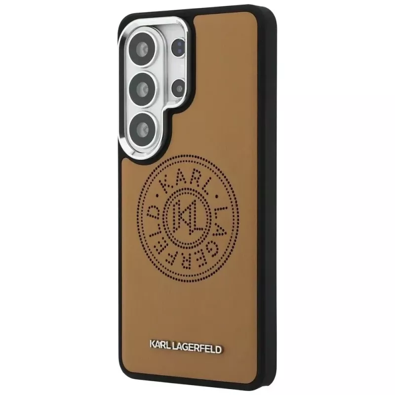 KARL LAGERFELD Perforated KLMagSafe puzdro pre Samsung Galaxy S26 Ultra - hnedá