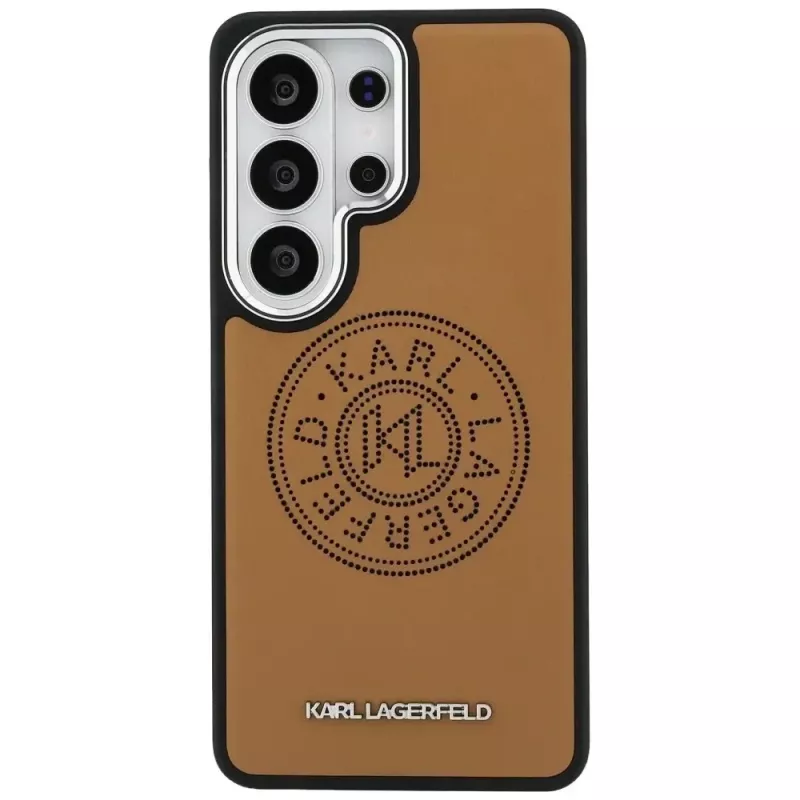 KARL LAGERFELD Perforated KLMagSafe puzdro pre Samsung Galaxy S26 Ultra - hnedá