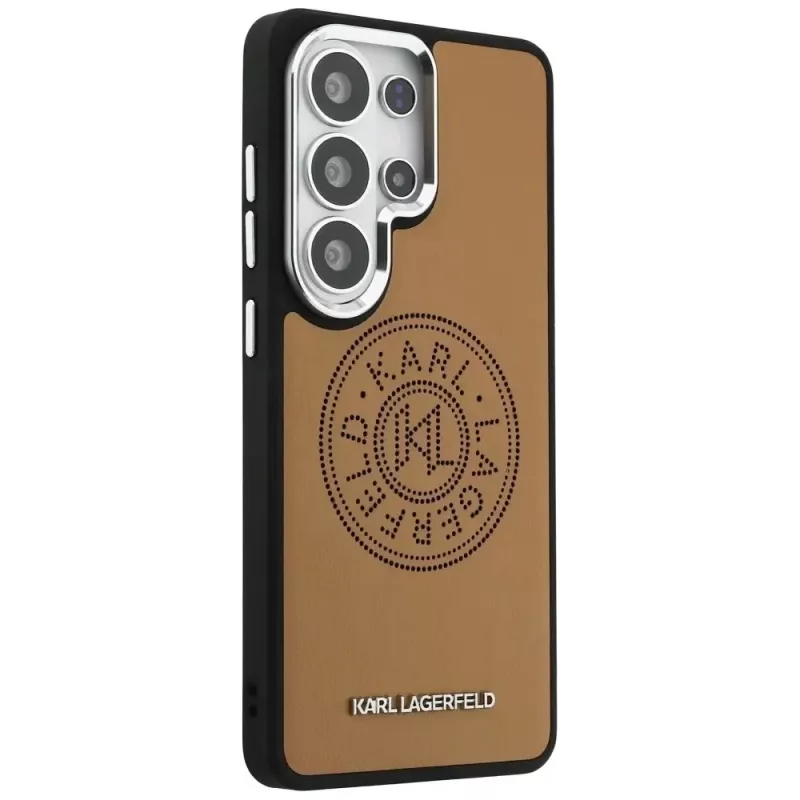 KARL LAGERFELD Perforated KLMagSafe puzdro pre Samsung Galaxy S26 Ultra - hnedá