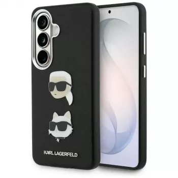 Karl Lagerfeld Saffiano Double Heads Metal puzdro pre Samsung Galaxy S26+ čierna