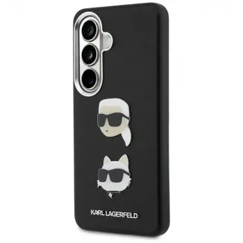 Karl Lagerfeld Saffiano Double Heads Metal puzdro pre Samsung Galaxy S26+ čierna