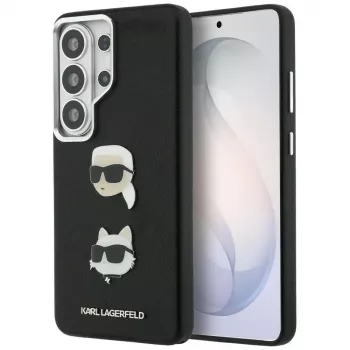 Karl Lagerfeld Saffiano Double Heads Metal puzdro pre Samsung Galaxy S26 Ultra čierna