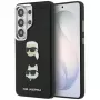 Karl Lagerfeld Saffiano Double Heads Metal puzdro pre Samsung Galaxy S26 Ultra čierna