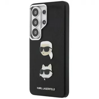 Karl Lagerfeld Saffiano Double Heads Metal puzdro pre Samsung Galaxy S26 Ultra čierna