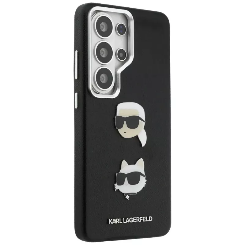 Karl Lagerfeld Saffiano Double Heads Metal puzdro pre Samsung Galaxy S26 Ultra čierna