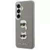 Karl Lagerfeld Saffiano DoubleHeads Metal puzdro pre Samsung Galaxy S26 strieborná