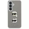 Karl Lagerfeld Saffiano DoubleHeads Metal puzdro pre Samsung Galaxy S26 strieborná