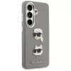 Karl Lagerfeld Saffiano DoubleHeads Metal puzdro pre Samsung Galaxy S26 strieborná