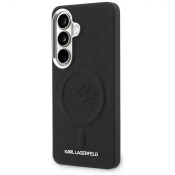 KARL LAGERFELD Embossed Ring Initials MagSafe puzdro pre Samsung Galaxy S26, čierna