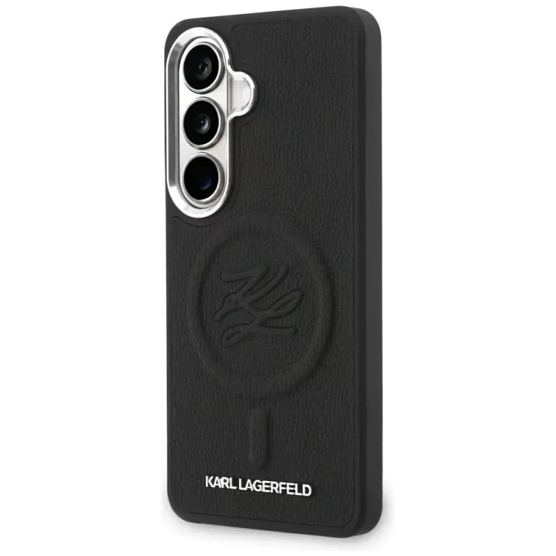 KARL LAGERFELD Embossed Ring Initials MagSafe puzdro pre Samsung Galaxy S26, čierna