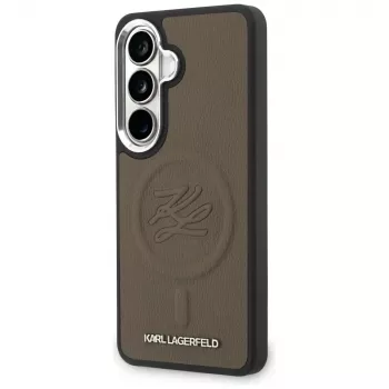 Karl Lagerfeld Embossed Ring Initials MagSafe puzdro pre Samsung Galaxy S26, hnedá