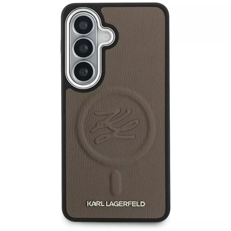 Karl Lagerfeld Embossed Ring Initials MagSafe puzdro pre Samsung Galaxy S26, hnedá