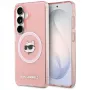 Karl Lagerfeld IML Repeated Choupette MagSafe puzdro pre Samsung Galaxy S26+ ružová