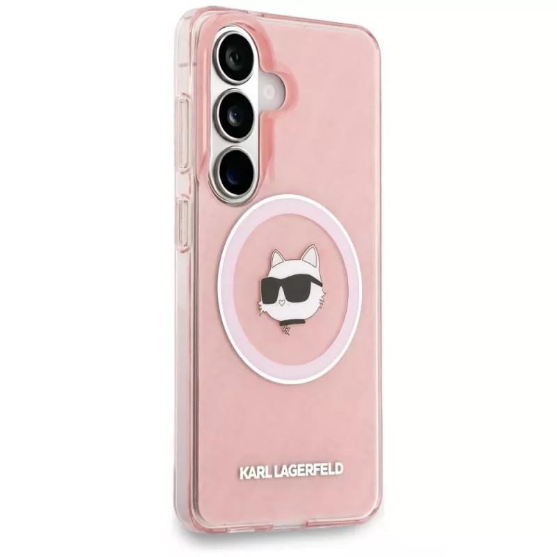 Karl Lagerfeld IML Repeated Choupette MagSafe puzdro pre Samsung Galaxy S26+ ružová
