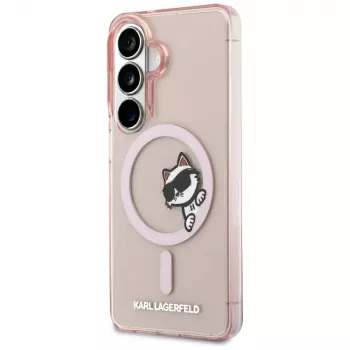 Karl Lagerfeld IML Peekaboo Choupette MagSafe puzdro pre Samsung Galaxy S26 - ružová