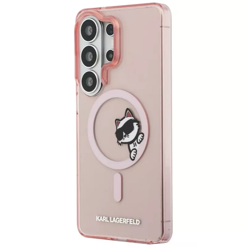 KARL LAGERFELD IML Peekaboo Choupette MagSafe puzdro pre Samsung Galaxy S26 Ultra, ružová