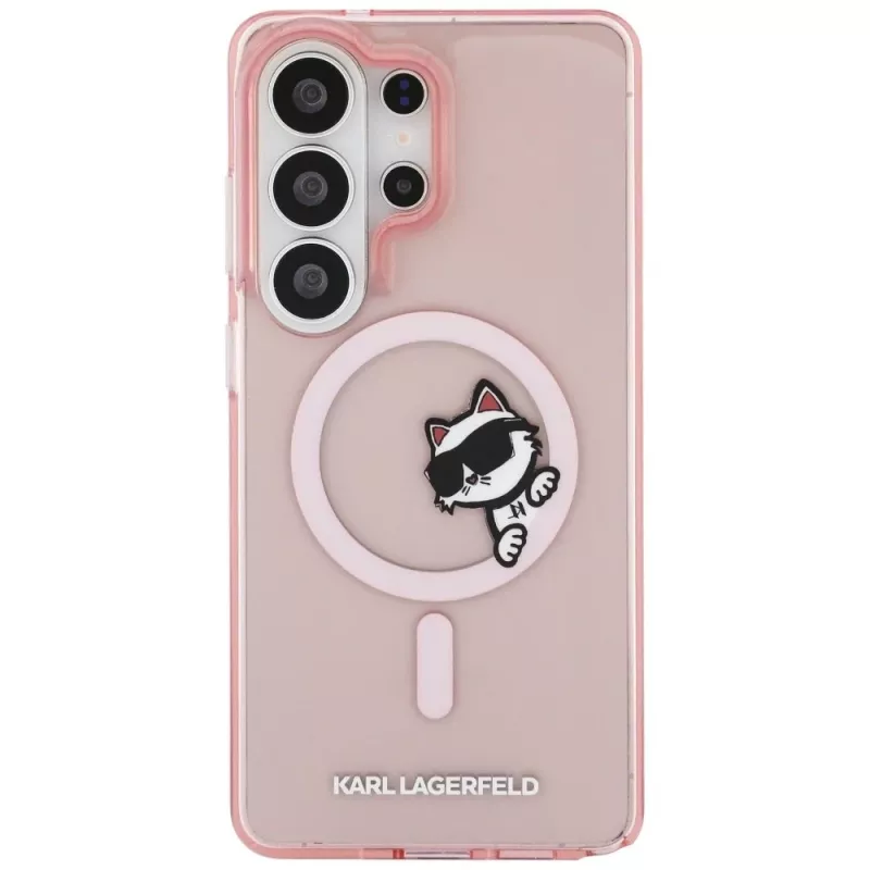KARL LAGERFELD IML Peekaboo Choupette MagSafe puzdro pre Samsung Galaxy S26 Ultra, ružová