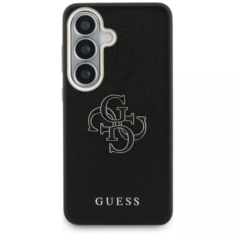 Guess Grained Big 4G Metal Logo puzdro pre Samsung Galaxy S26 - čierna