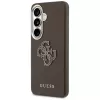 Guess Grained Big 4G Metal Logo puzdro pre Samsung Galaxy S26+ hnedá