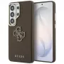 Guess Grained Big 4G Metal Logo puzdro pre Samsung Galaxy S26 Ultra - hnedá