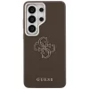 Guess Grained Big 4G Metal Logo puzdro pre Samsung Galaxy S26 Ultra - hnedá