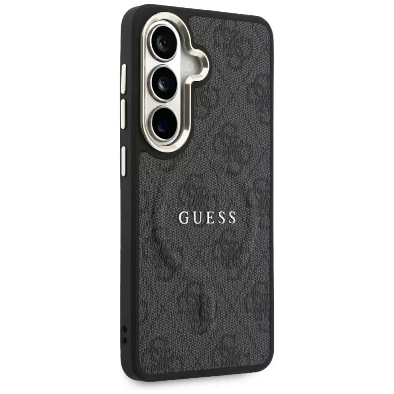 Guess 4G Embossed Ring MagSafe puzdro pre Samsung Galaxy S26 (čierna)
