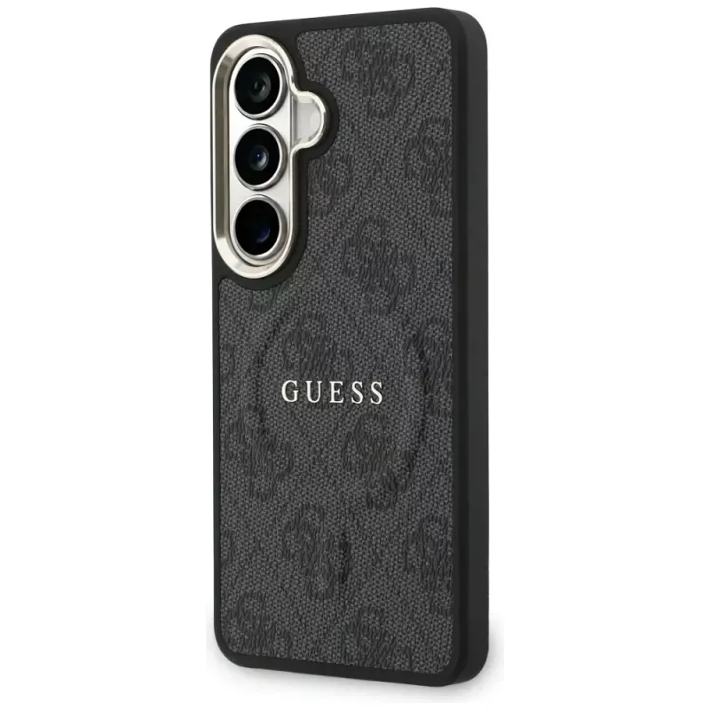 Guess 4G Embossed Ring MagSafe puzdro pre Samsung Galaxy S26+ (čierna)