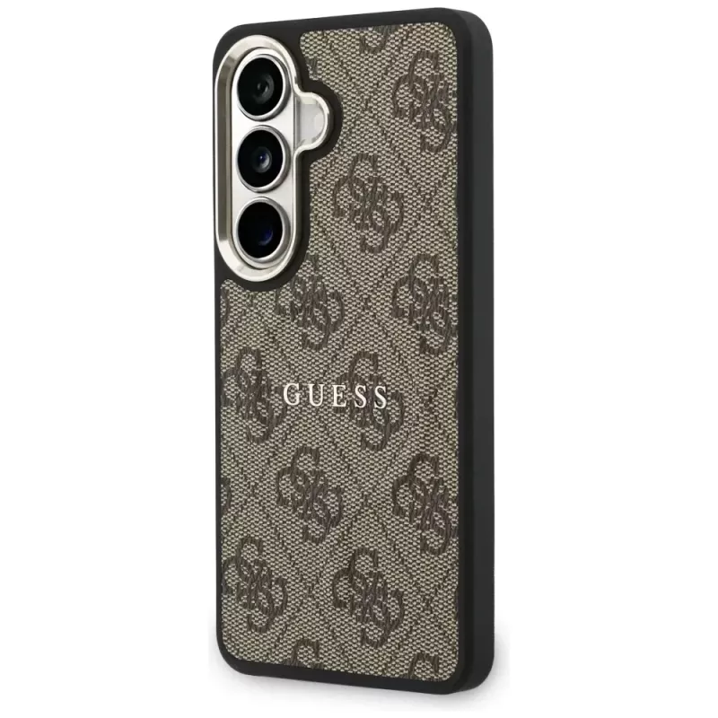 Guess 4G Embossed Ring MagSafe puzdro pre Samsung Galaxy S26+ (hnedá)