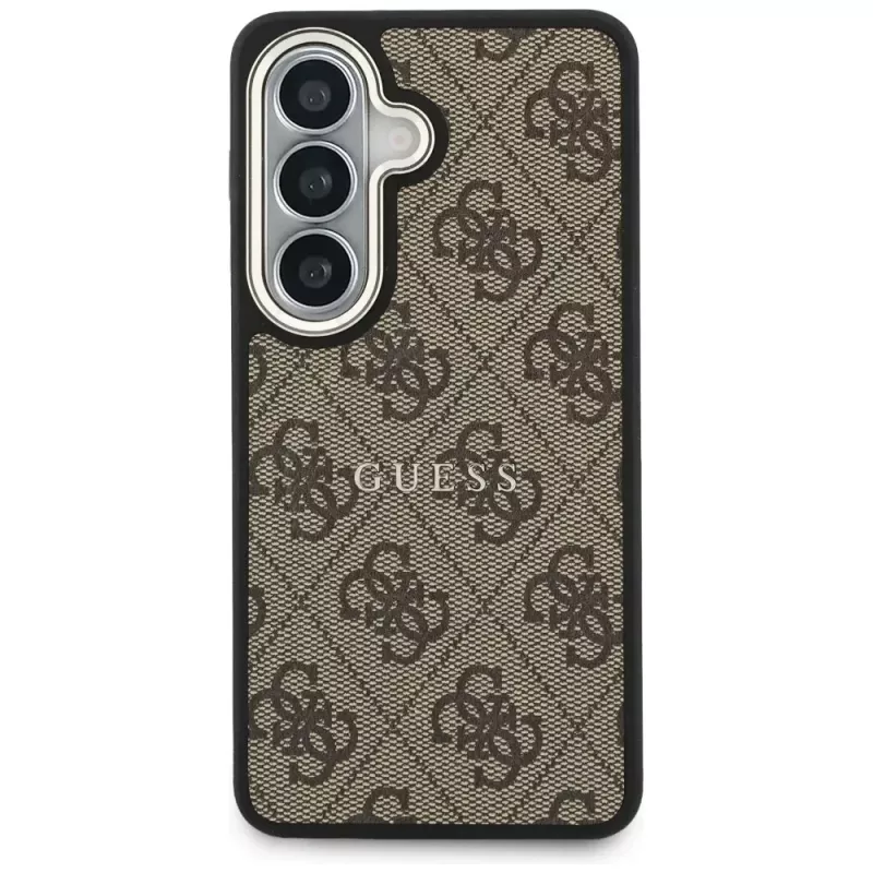 Guess 4G Embossed Ring MagSafe puzdro pre Samsung Galaxy S26+ (hnedá)