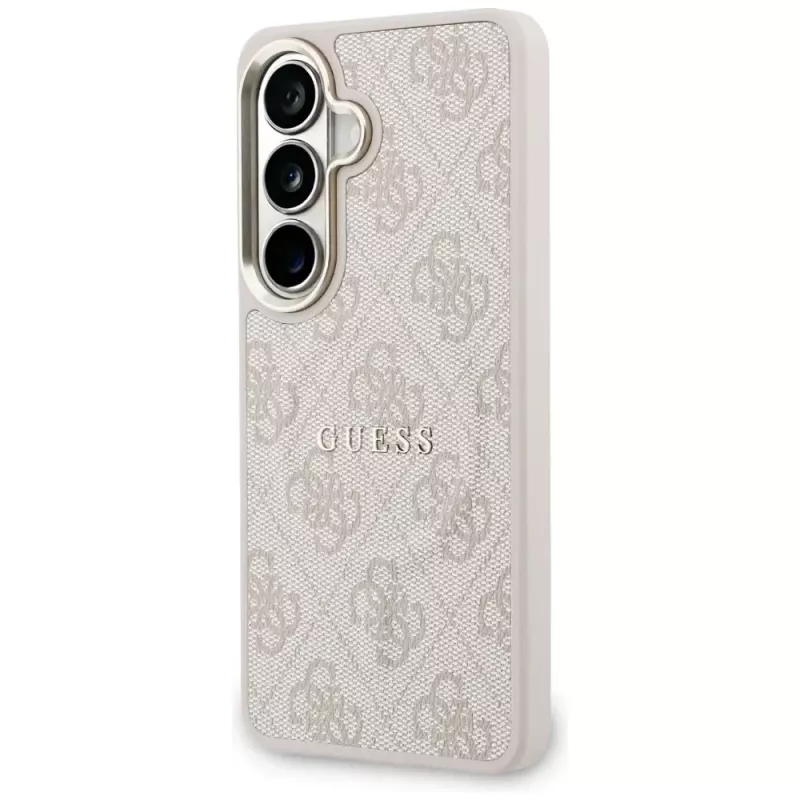 Guess 4G Embossed Ring MagSafe puzdro pre Samsung Galaxy S26 (ružová)