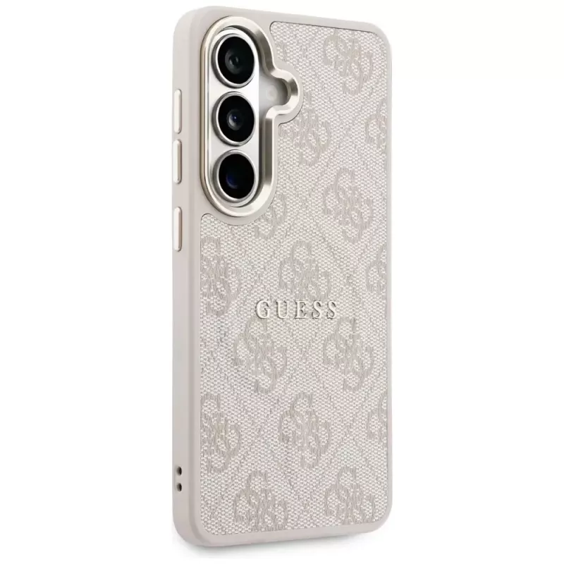 Guess 4G Embossed Ring MagSafe puzdro pre Samsung Galaxy S26 (ružová)