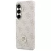 Guess 4G Rhinestone Round Logo MagSafe puzdro pre Samsung Galaxy S26 (ružové)